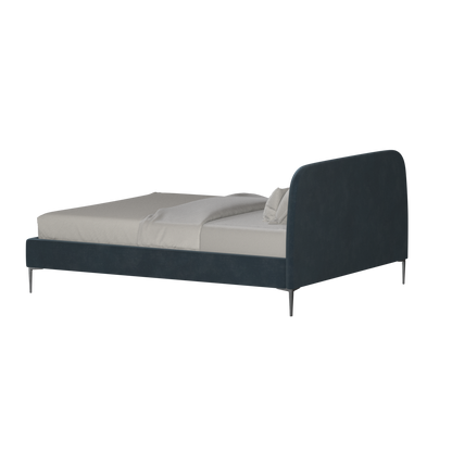 Anna Upholstered Bed with Vertical Headboard Detailing