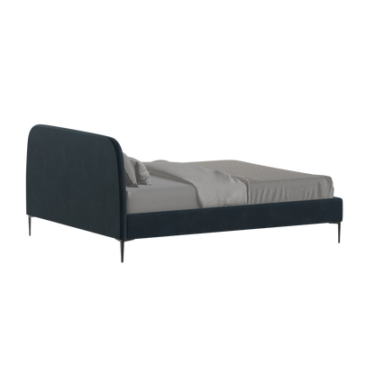 Anna Upholstered Bed with Vertical Headboard Detailing
