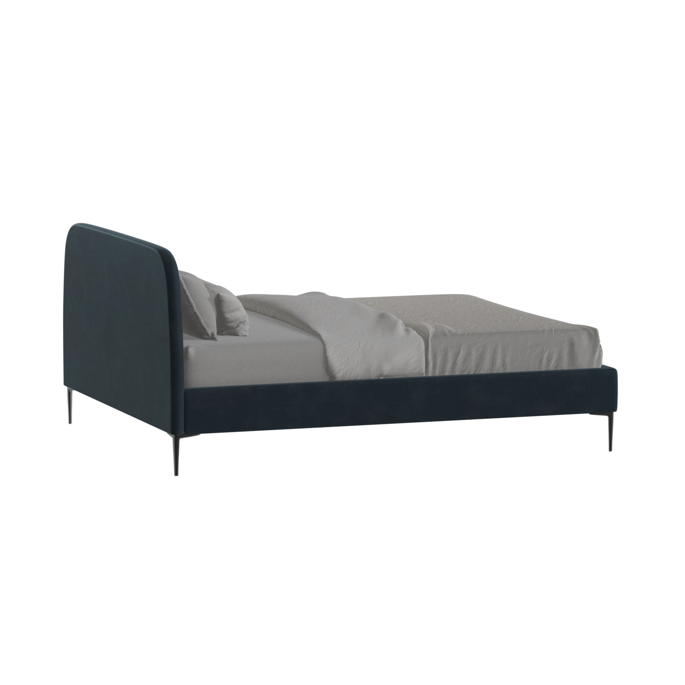 Anna Upholstered Bed with Vertical Headboard Detailing