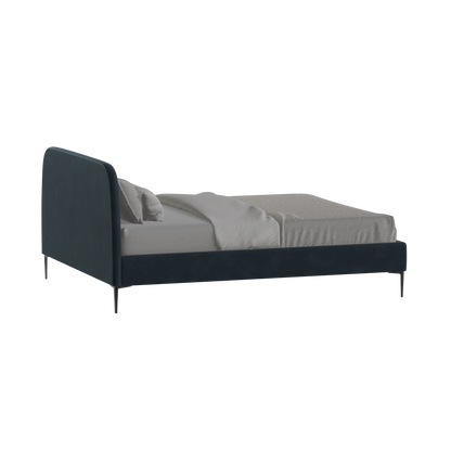 Anna Upholstered Bed with Vertical Headboard Detailing