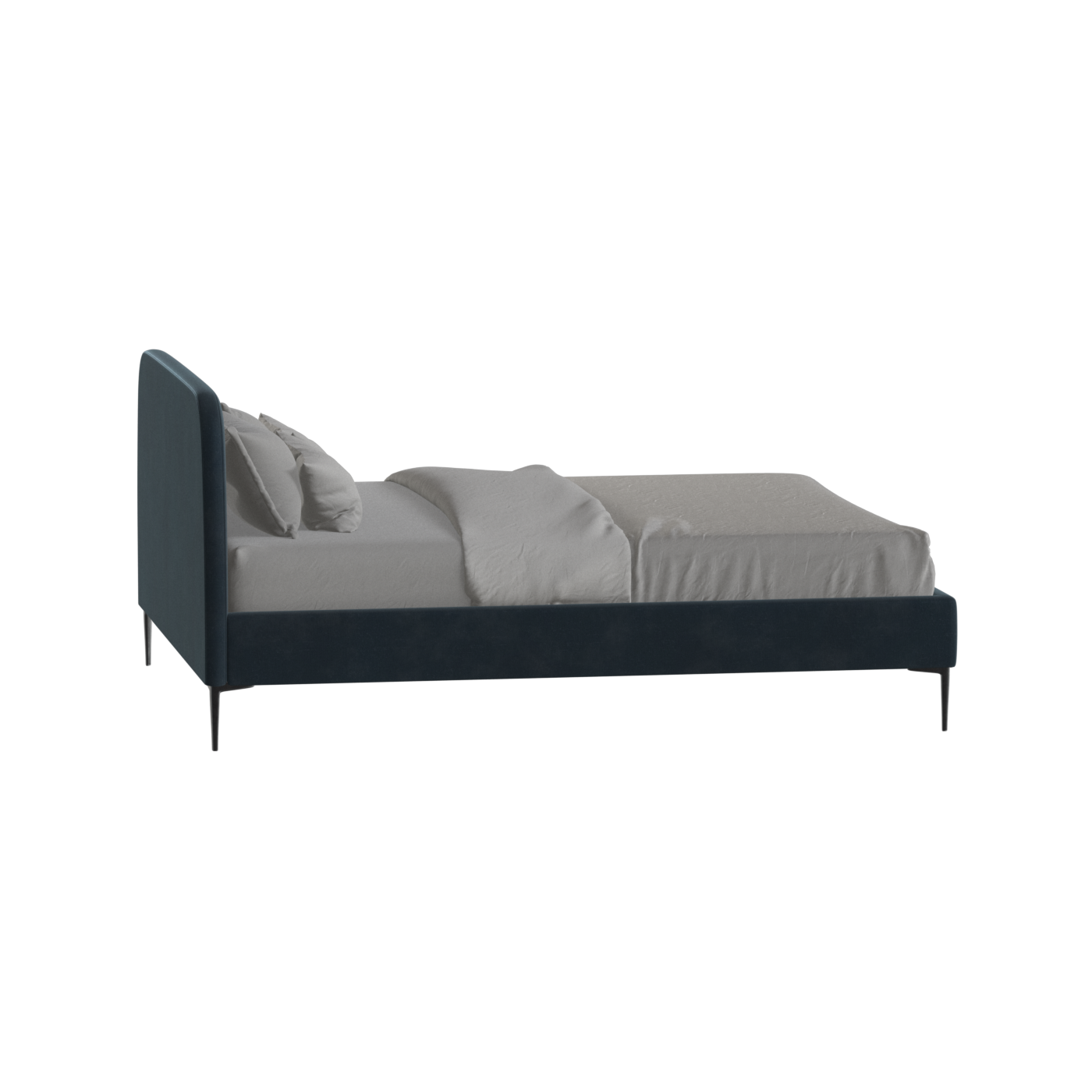 Anna Upholstered Bed with Vertical Headboard Detailing