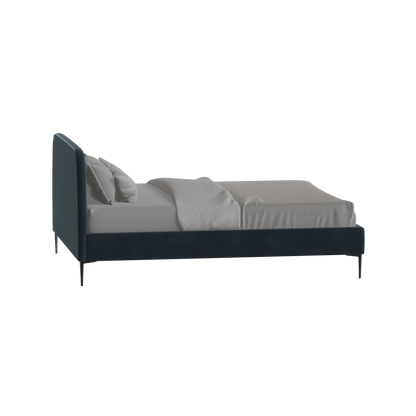 Anna Upholstered Bed with Vertical Headboard Detailing