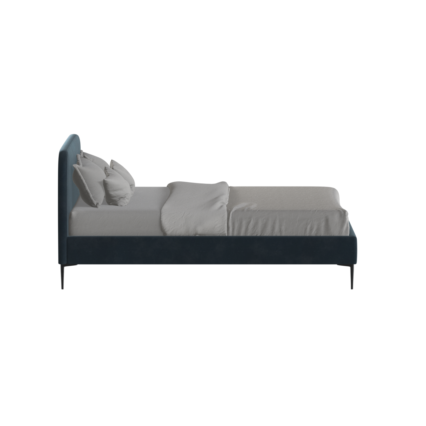Anna Upholstered Bed with Vertical Headboard Detailing