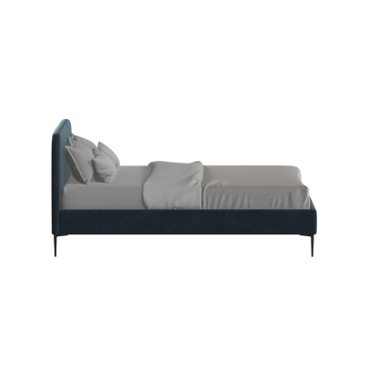 Anna Upholstered Bed with Vertical Headboard Detailing