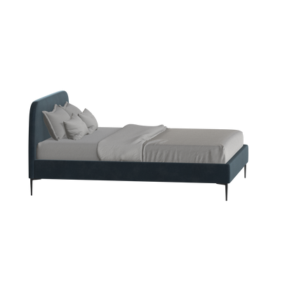 Anna Upholstered Bed with Vertical Headboard Detailing