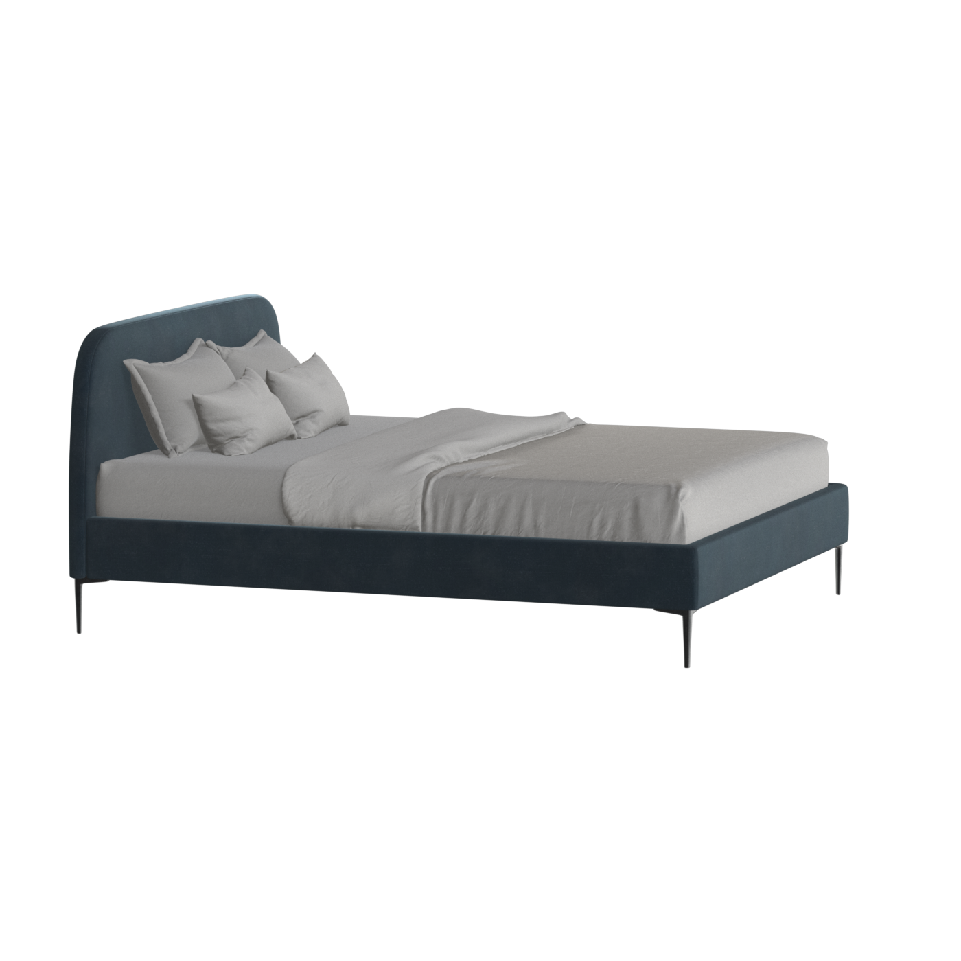 Anna Upholstered Bed with Vertical Headboard Detailing