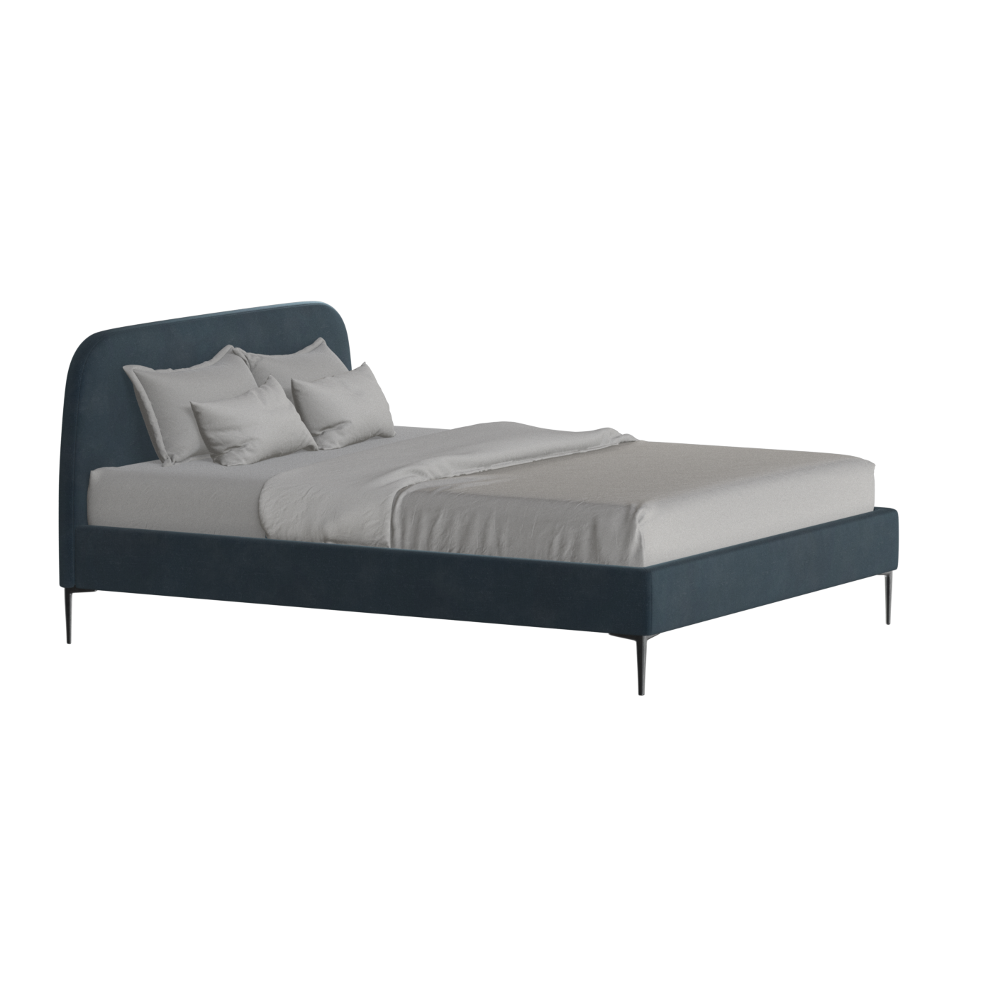 Anna Upholstered Bed with Vertical Headboard Detailing
