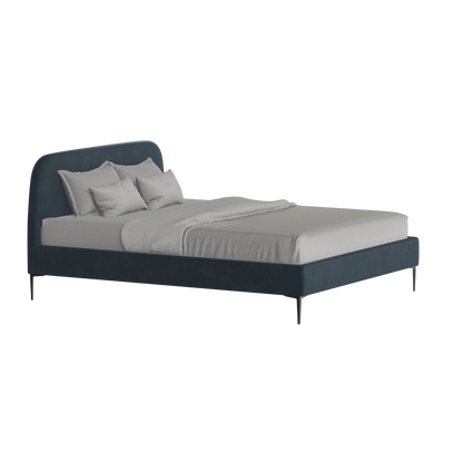 Anna Upholstered Bed with Vertical Headboard Detailing