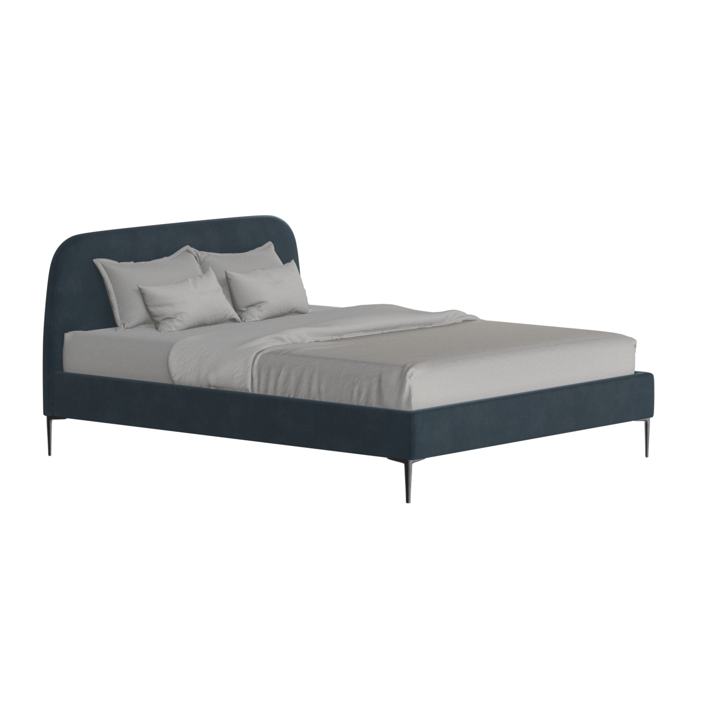 Anna Upholstered Bed with Vertical Headboard Detailing