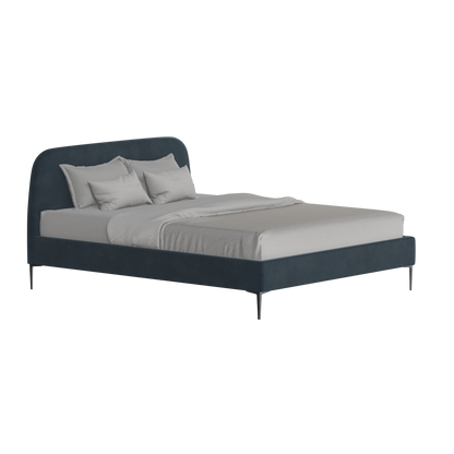 Anna Upholstered Bed with Vertical Headboard Detailing