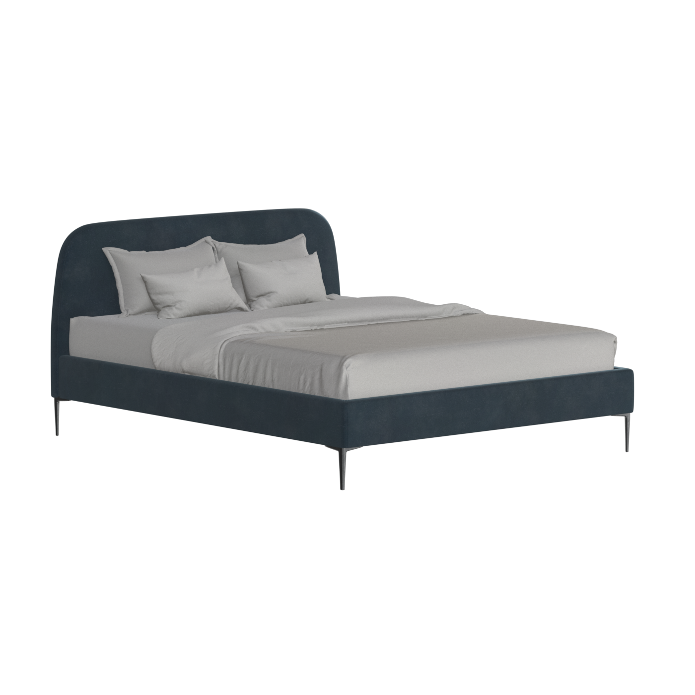 Anna Upholstered Bed with Vertical Headboard Detailing