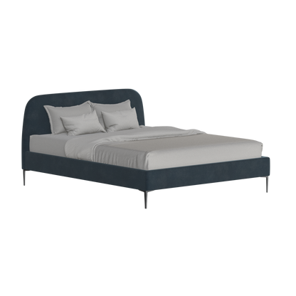 Anna Upholstered Bed with Vertical Headboard Detailing
