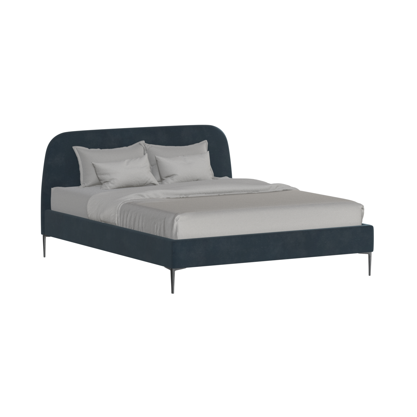 Anna Upholstered Bed with Vertical Headboard Detailing