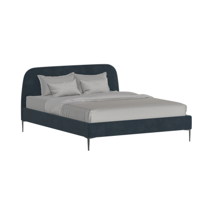 Anna Upholstered Bed with Vertical Headboard Detailing