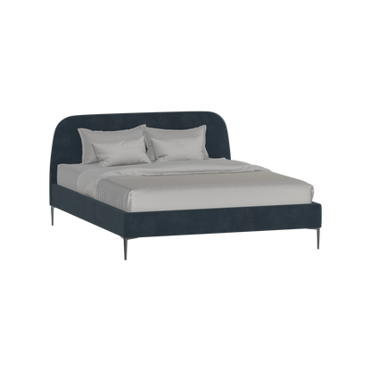 Anna Upholstered Bed with Vertical Headboard Detailing