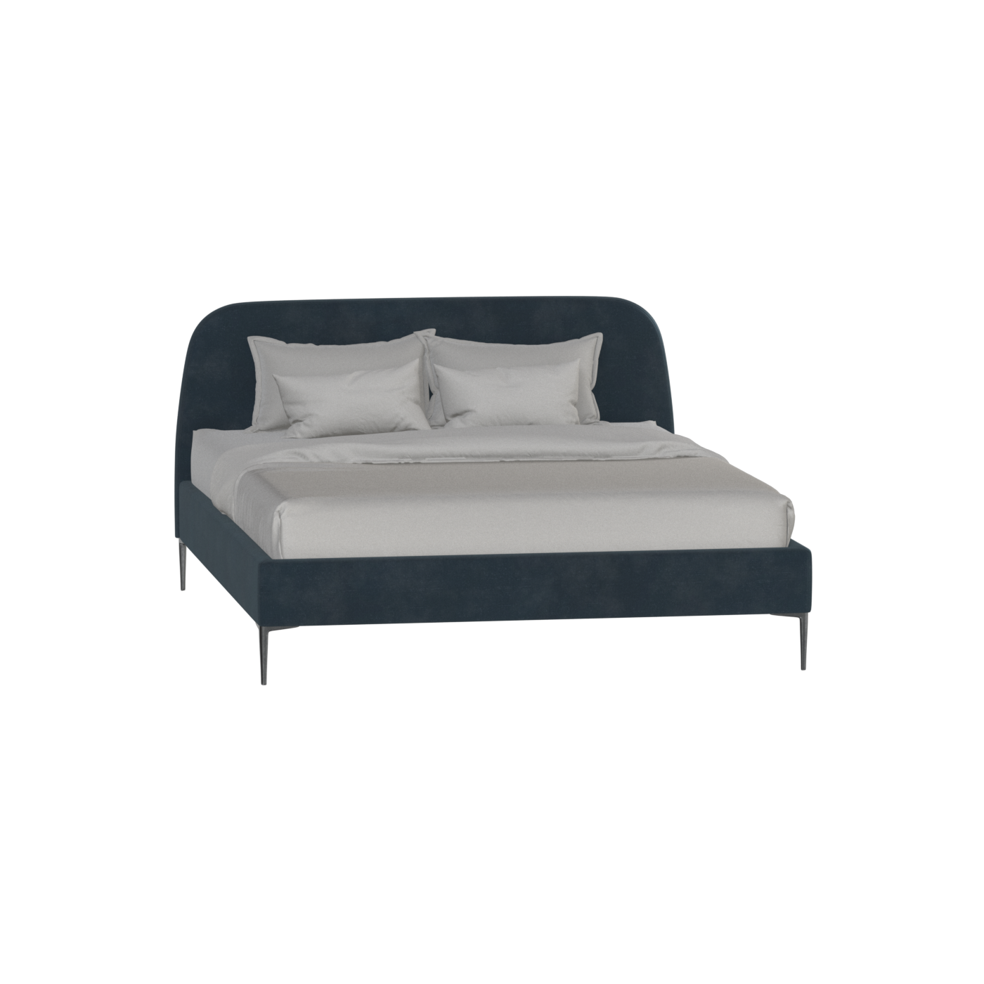 Anna Upholstered Bed with Vertical Headboard Detailing