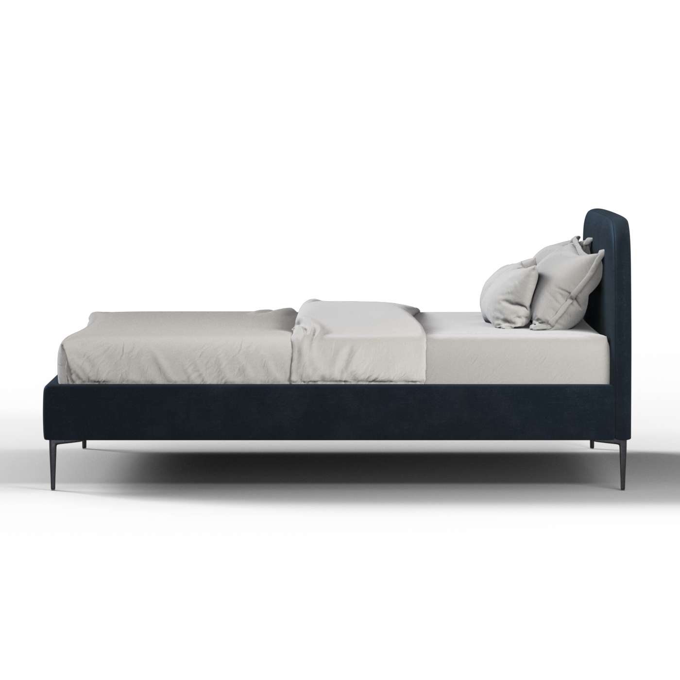 Anna Upholstered Bed with Vertical Headboard Detailing