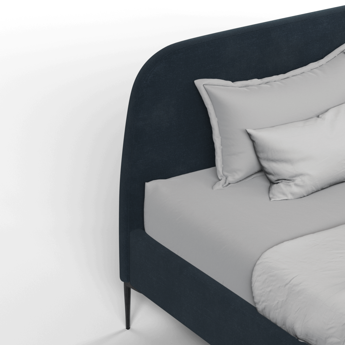 Anna Upholstered Bed with Vertical Headboard Detailing