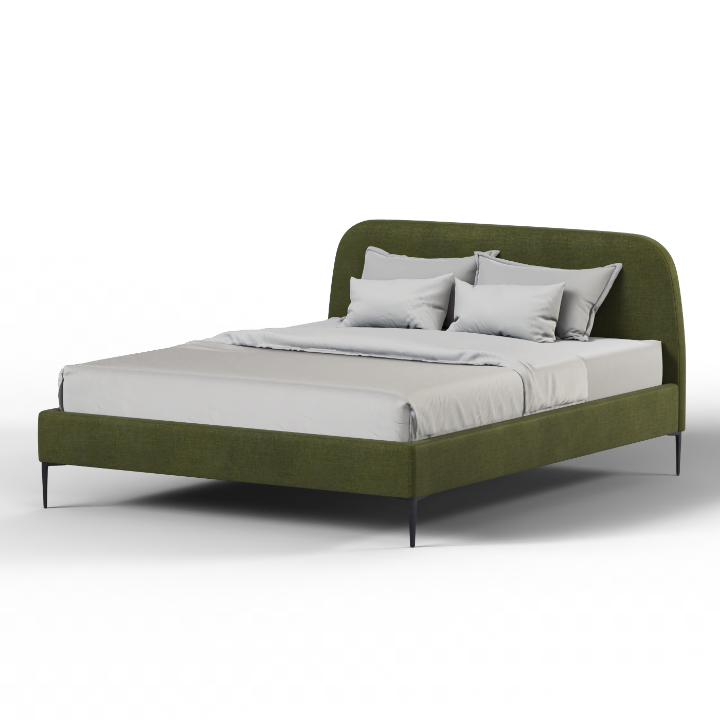 Anna Upholstered Bed with Vertical Headboard Detailing
