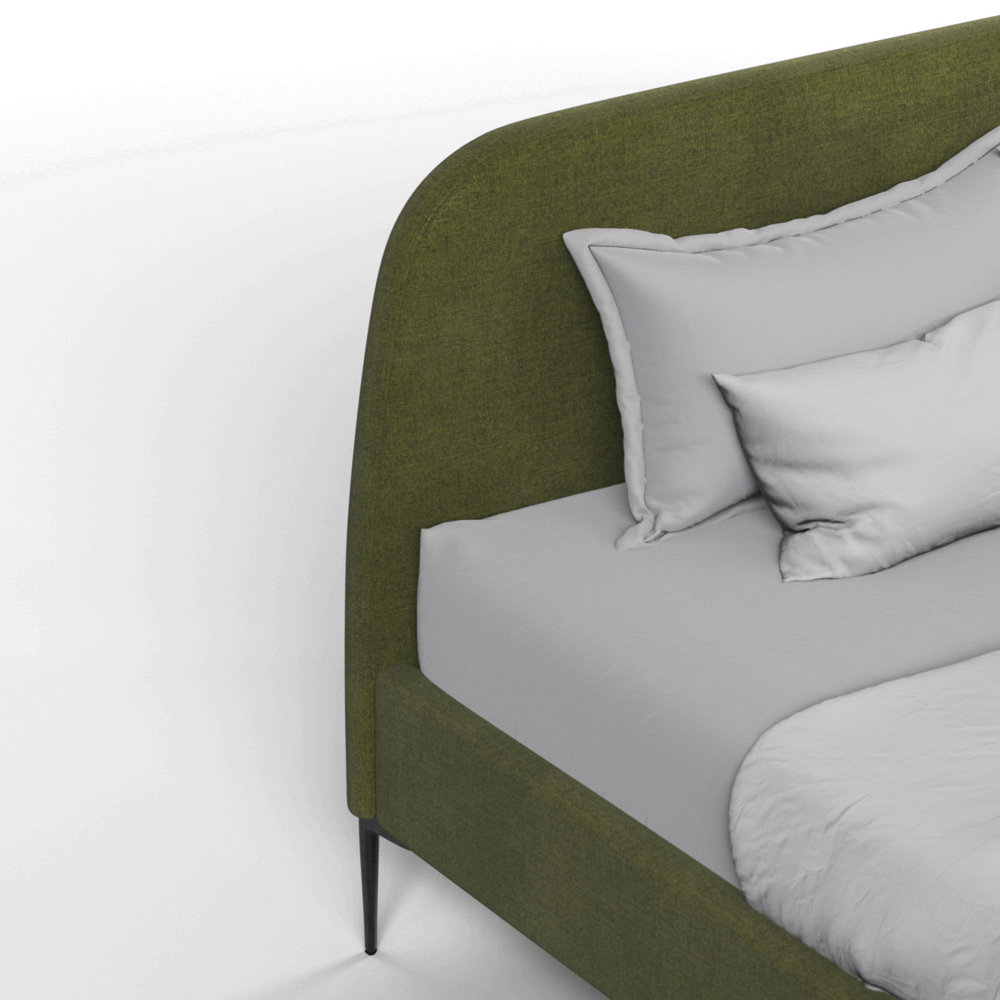 Anna Upholstered Bed with Vertical Headboard Detailing