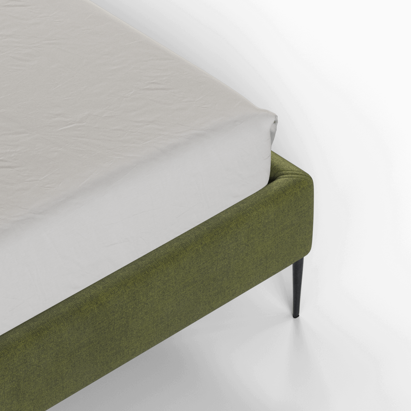 Anna Upholstered Bed with Vertical Headboard Detailing