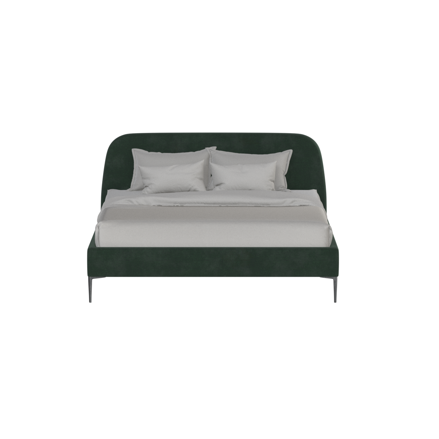 Anna Upholstered Bed with Vertical Headboard Detailing