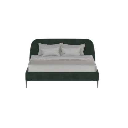 Anna Upholstered Bed with Vertical Headboard Detailing