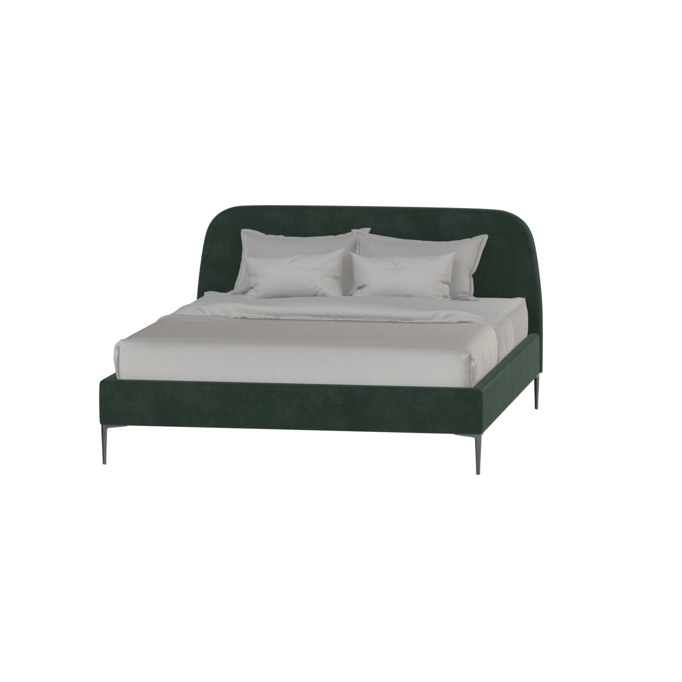 Anna Upholstered Bed with Vertical Headboard Detailing
