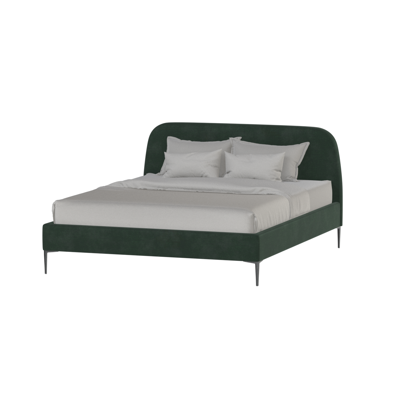 Anna Upholstered Bed with Vertical Headboard Detailing
