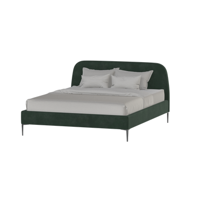 Anna Upholstered Bed with Vertical Headboard Detailing