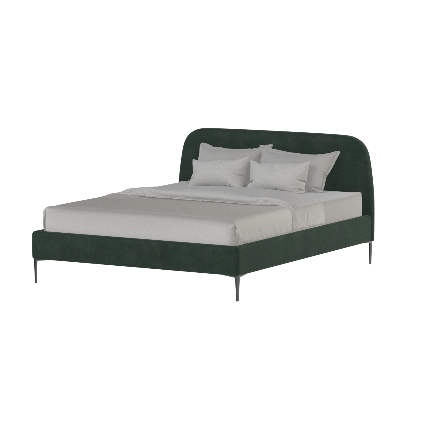 Anna Upholstered Bed with Vertical Headboard Detailing