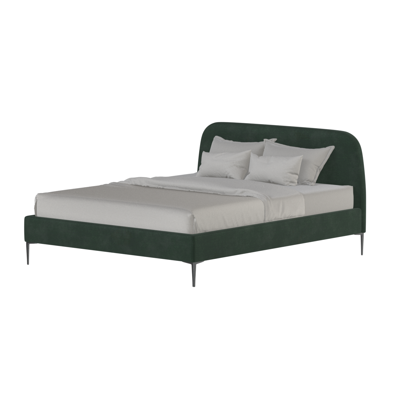 Anna Upholstered Bed with Vertical Headboard Detailing