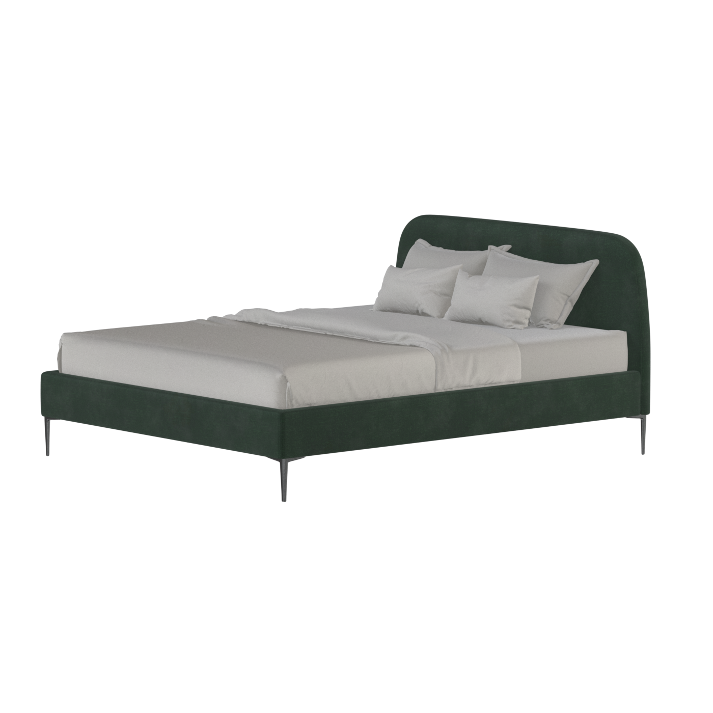 Anna Upholstered Bed with Vertical Headboard Detailing