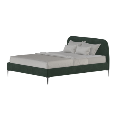 Anna Upholstered Bed with Vertical Headboard Detailing