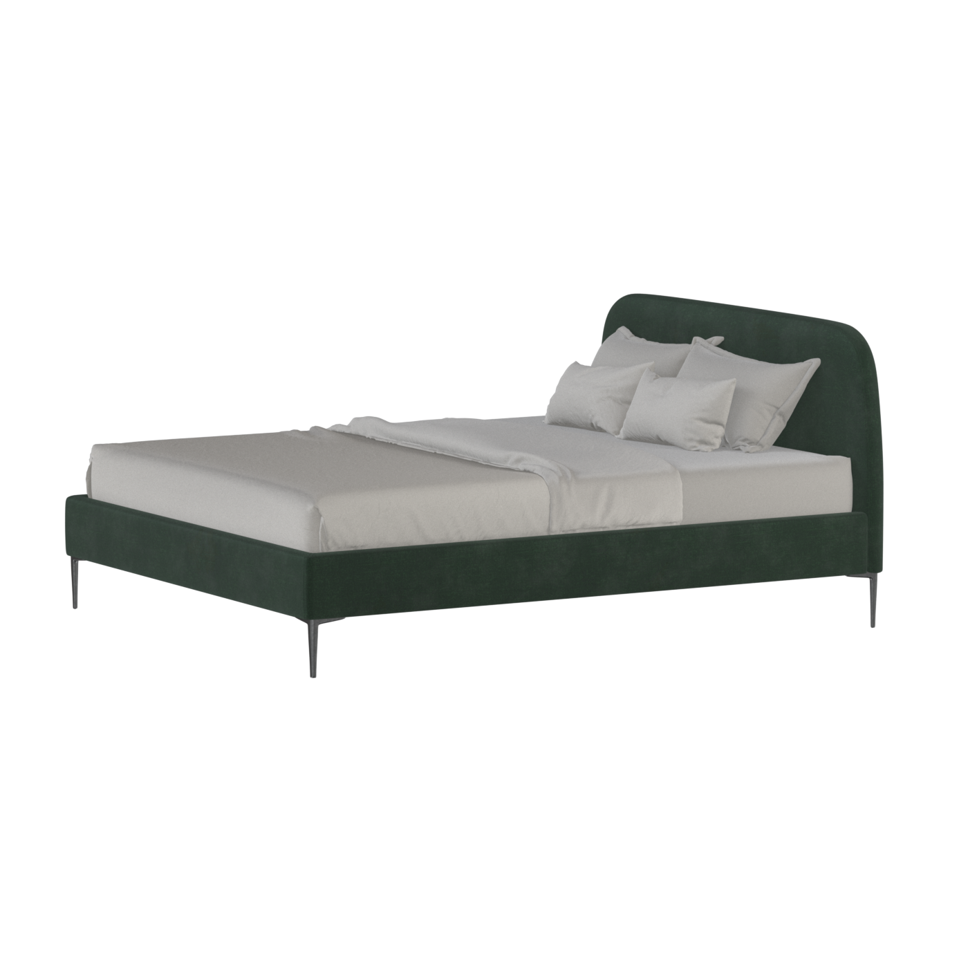 Anna Upholstered Bed with Vertical Headboard Detailing