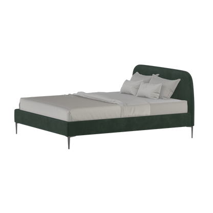 Anna Upholstered Bed with Vertical Headboard Detailing