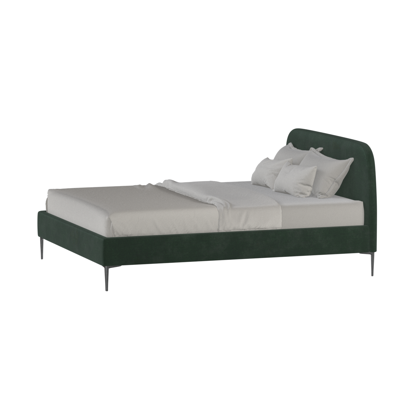 Anna Upholstered Bed with Vertical Headboard Detailing