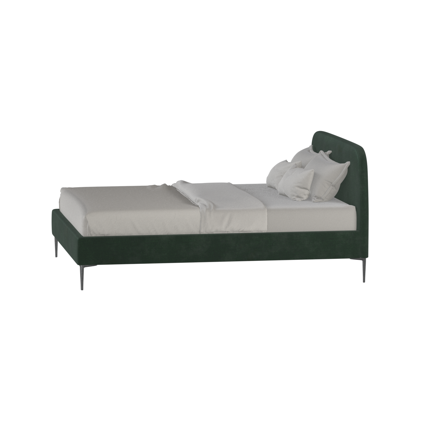 Anna Upholstered Bed with Vertical Headboard Detailing