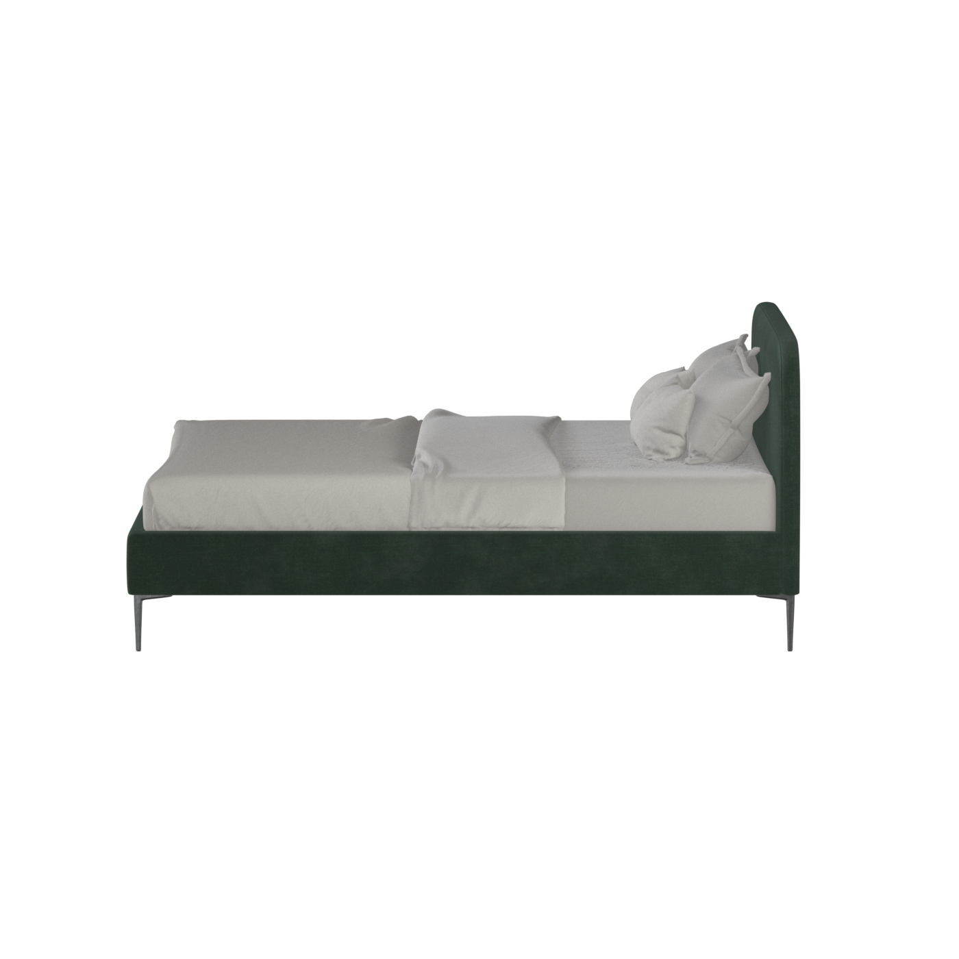 Anna Upholstered Bed with Vertical Headboard Detailing