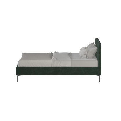 Anna Upholstered Bed with Vertical Headboard Detailing