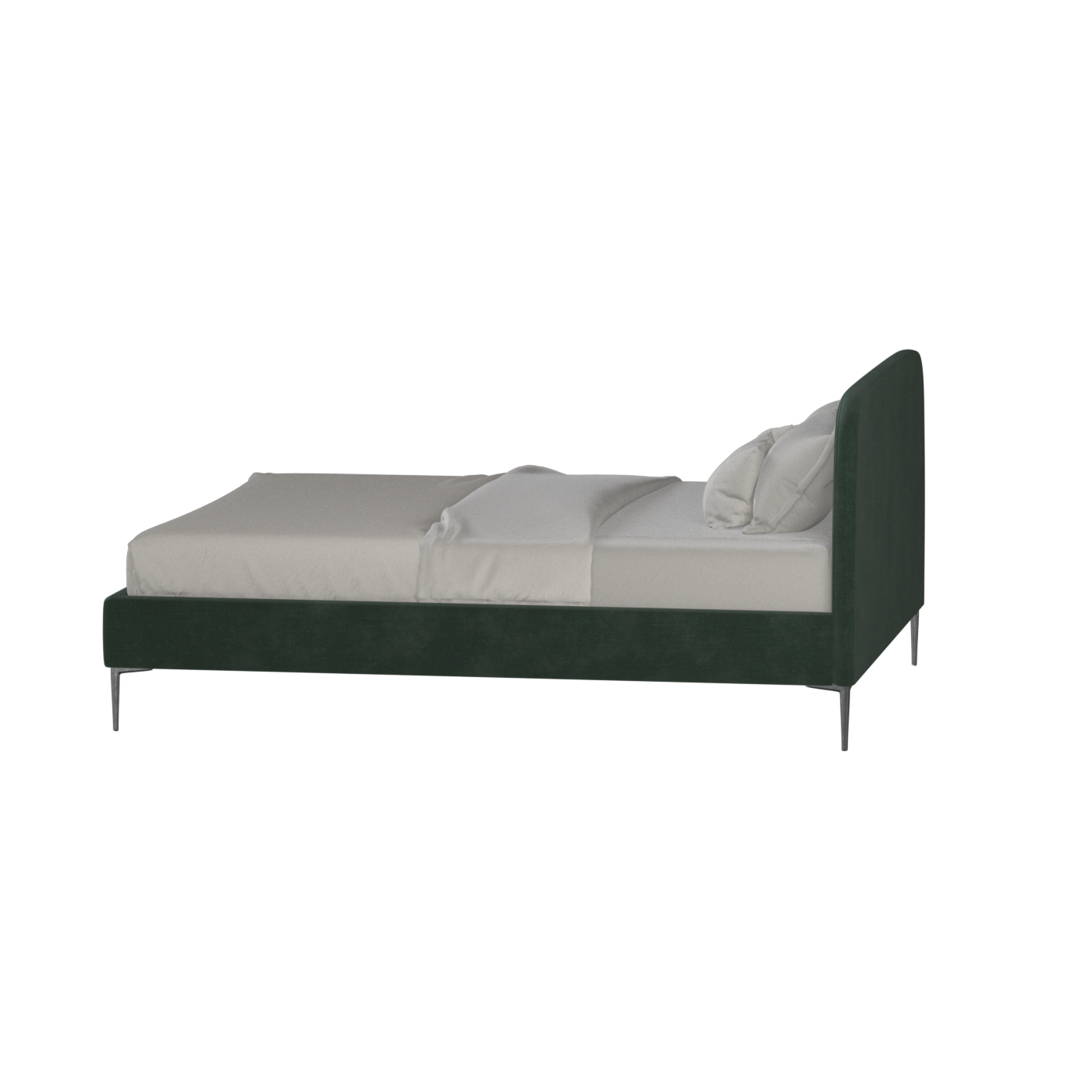Anna Upholstered Bed with Vertical Headboard Detailing