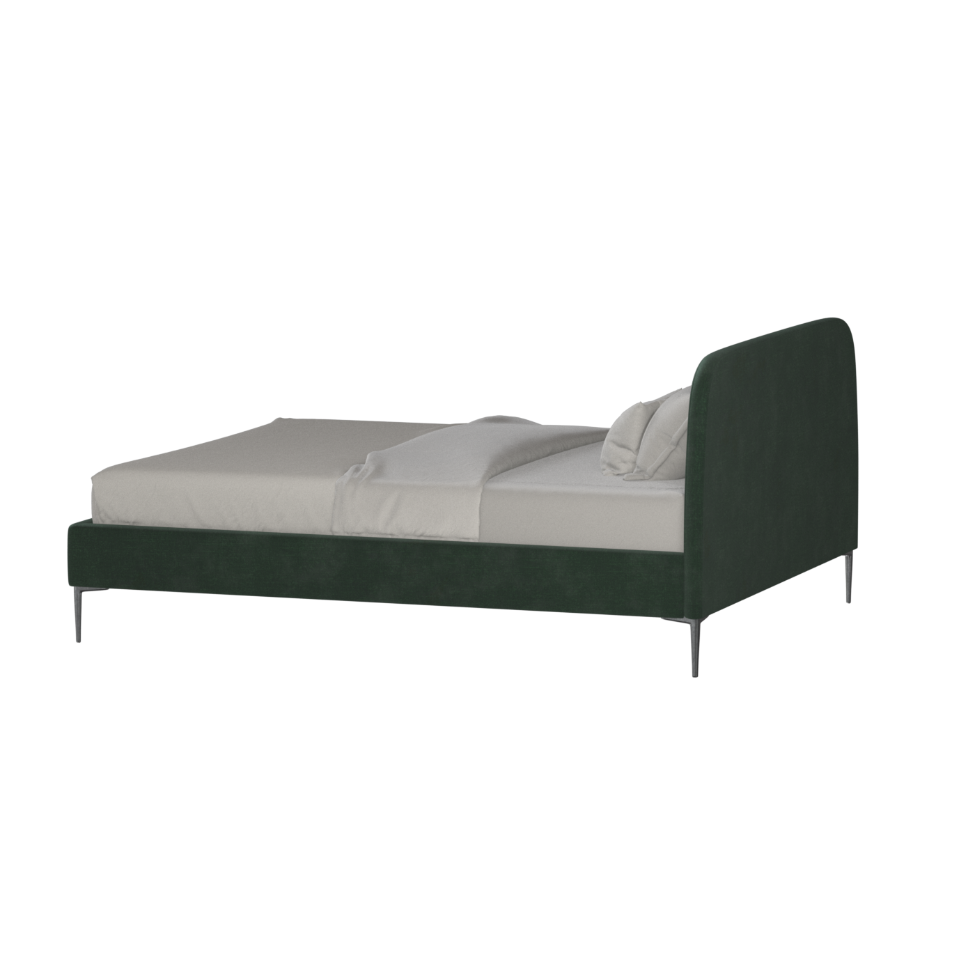 Anna Upholstered Bed with Vertical Headboard Detailing