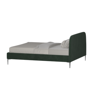 Anna Upholstered Bed with Vertical Headboard Detailing