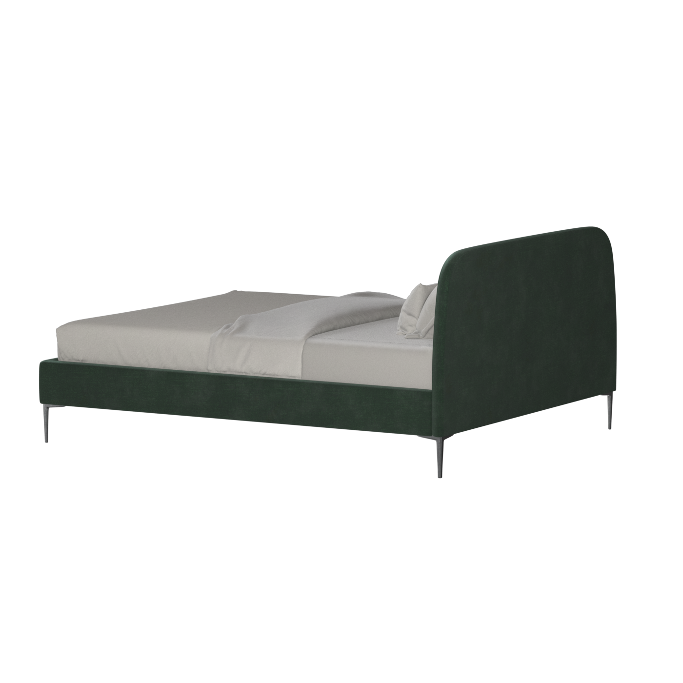 Anna Upholstered Bed with Vertical Headboard Detailing