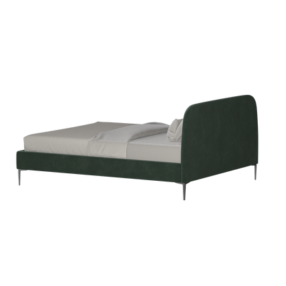 Anna Upholstered Bed with Vertical Headboard Detailing