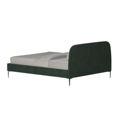 Anna Upholstered Bed with Vertical Headboard Detailing