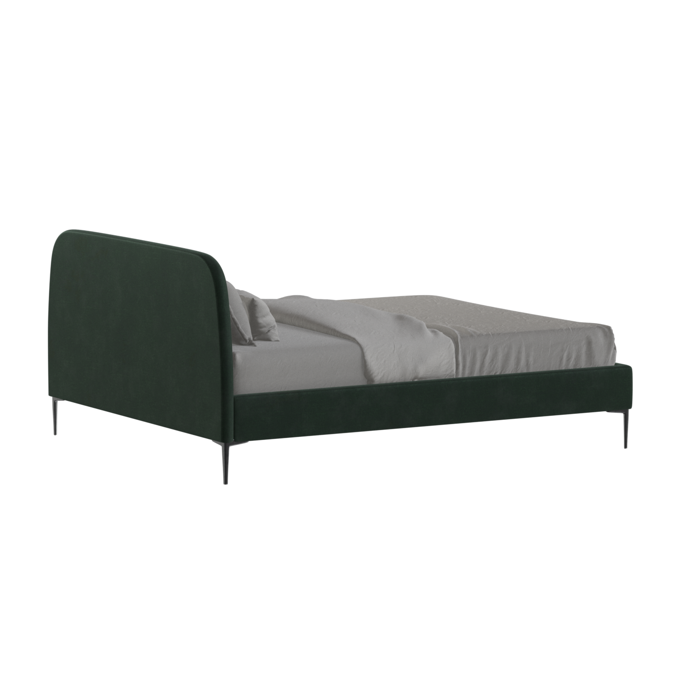 Anna Upholstered Bed with Vertical Headboard Detailing