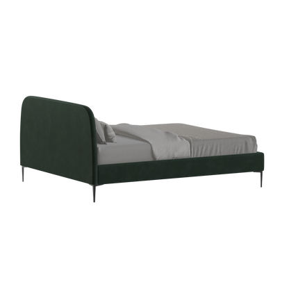 Anna Upholstered Bed with Vertical Headboard Detailing