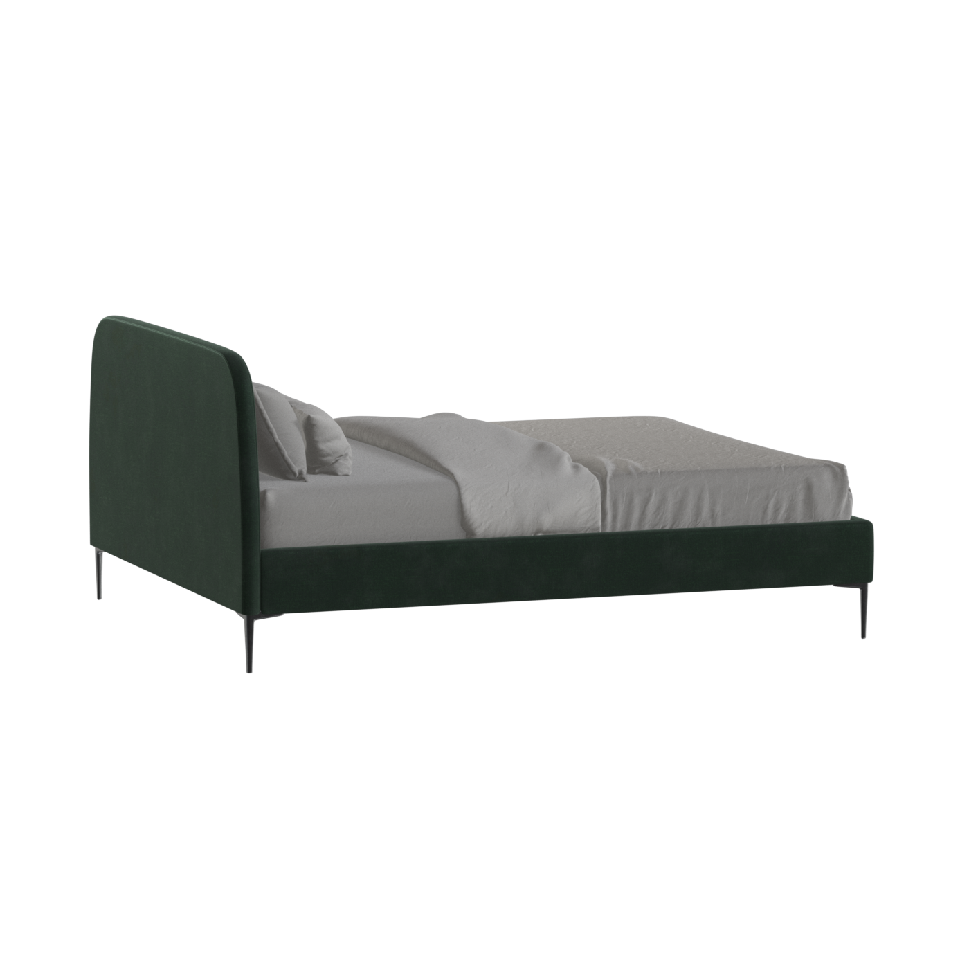 Anna Upholstered Bed with Vertical Headboard Detailing