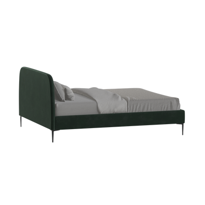Anna Upholstered Bed with Vertical Headboard Detailing